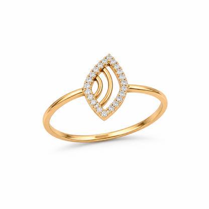 Diamond Marquise Leaf Ring