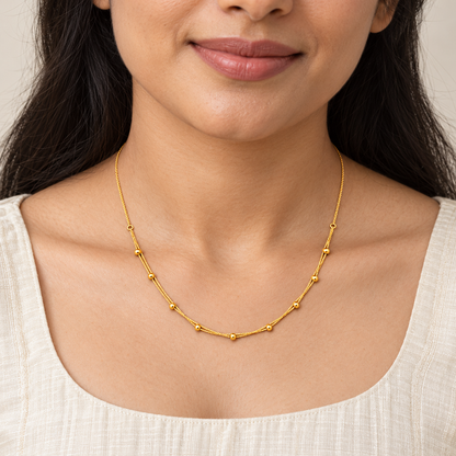 18K Double Layer Ball Chain 1.110 Gram