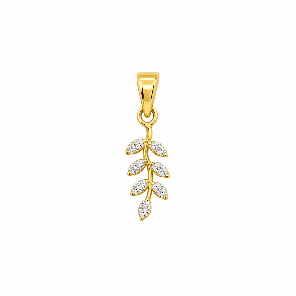 9K Gold Seven-Leaf Vine Pendant