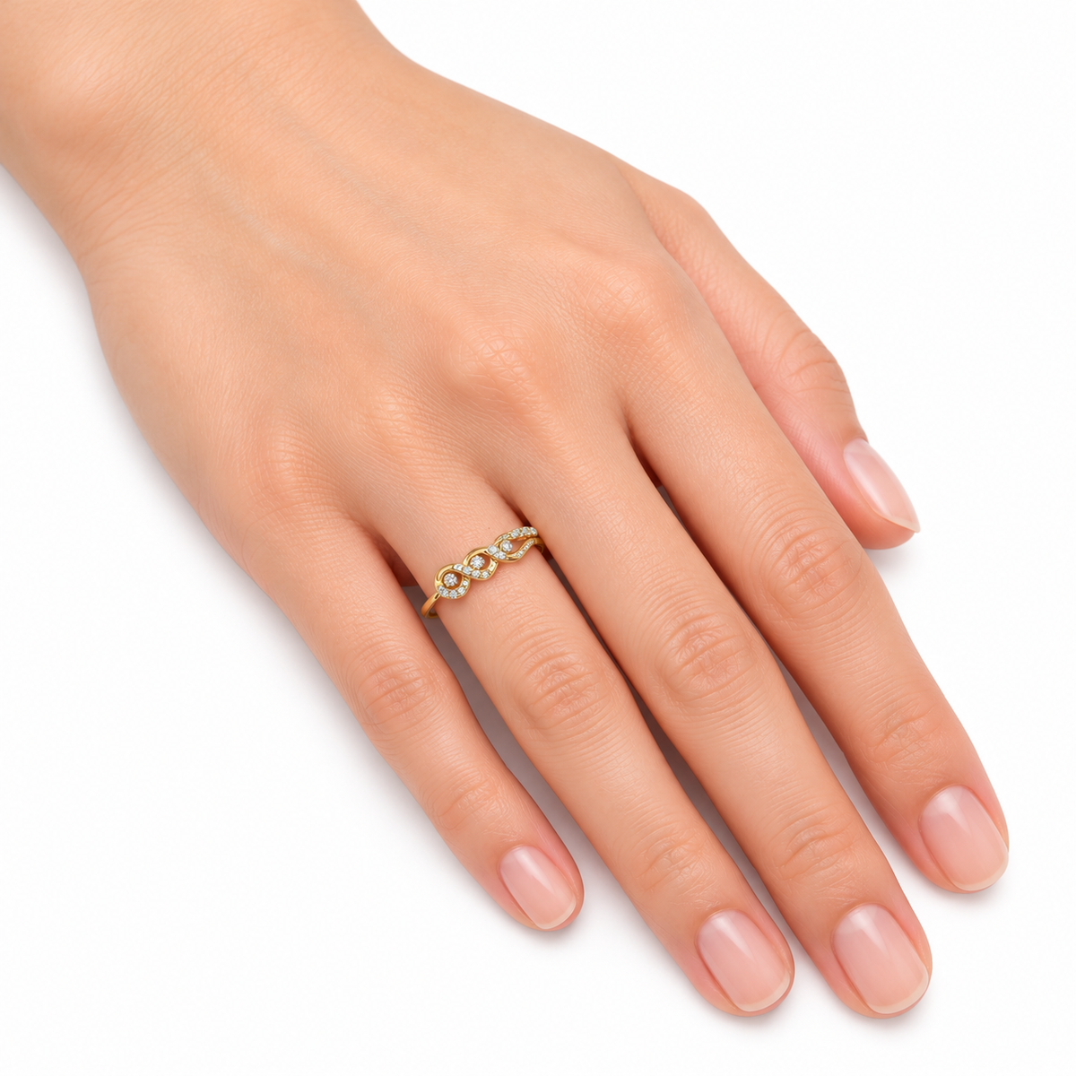 Diamond Triple Swirl Ring