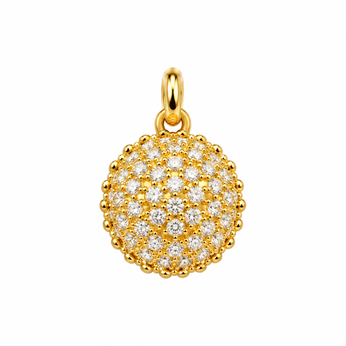 9K Gold Sparkling Dome Pendant
