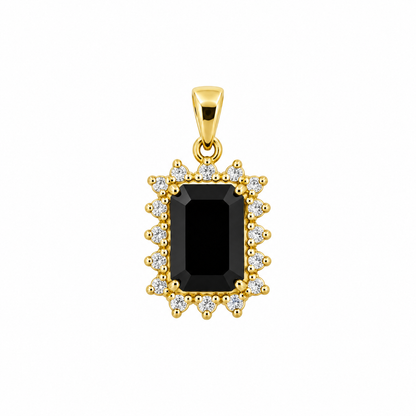 9K Gold Black Radiance Pendant