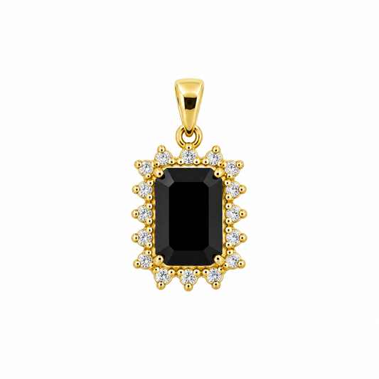 9K Gold Black Radiance Pendant