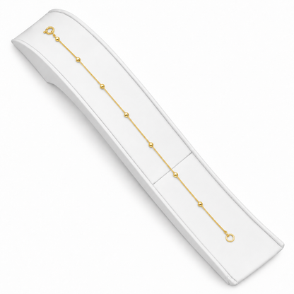 18K Golden Dazzle Seven Bead Bracelet 0.710Gram