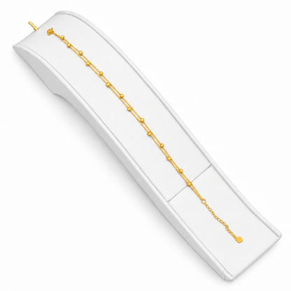 18K Double Layer Ball Bracelet 0.680 Gram