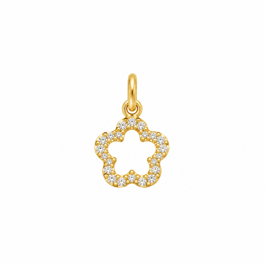 9K Gold Sparkling Blossom Pendant