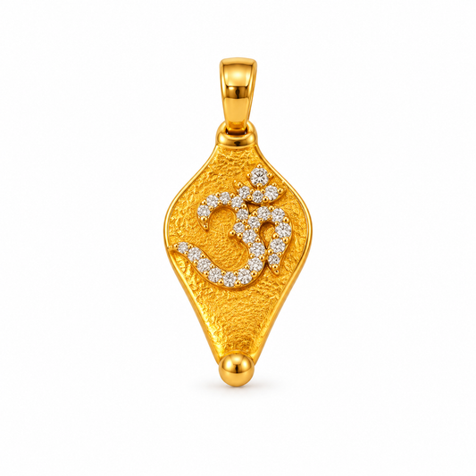 Divine Om Diamond Gold Pendant