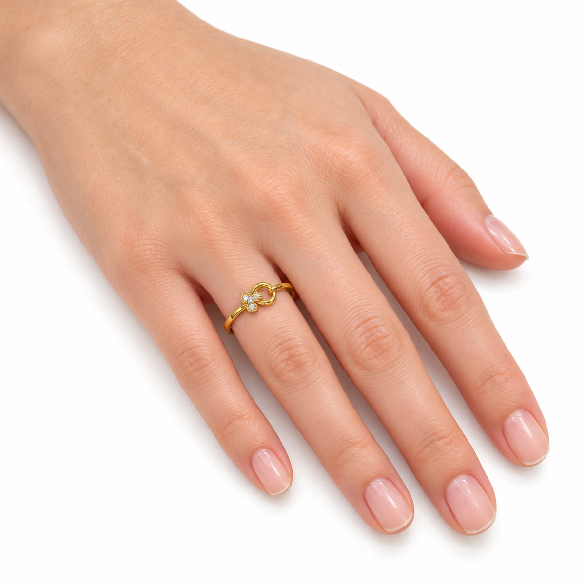Diamond Floral Heart Ring