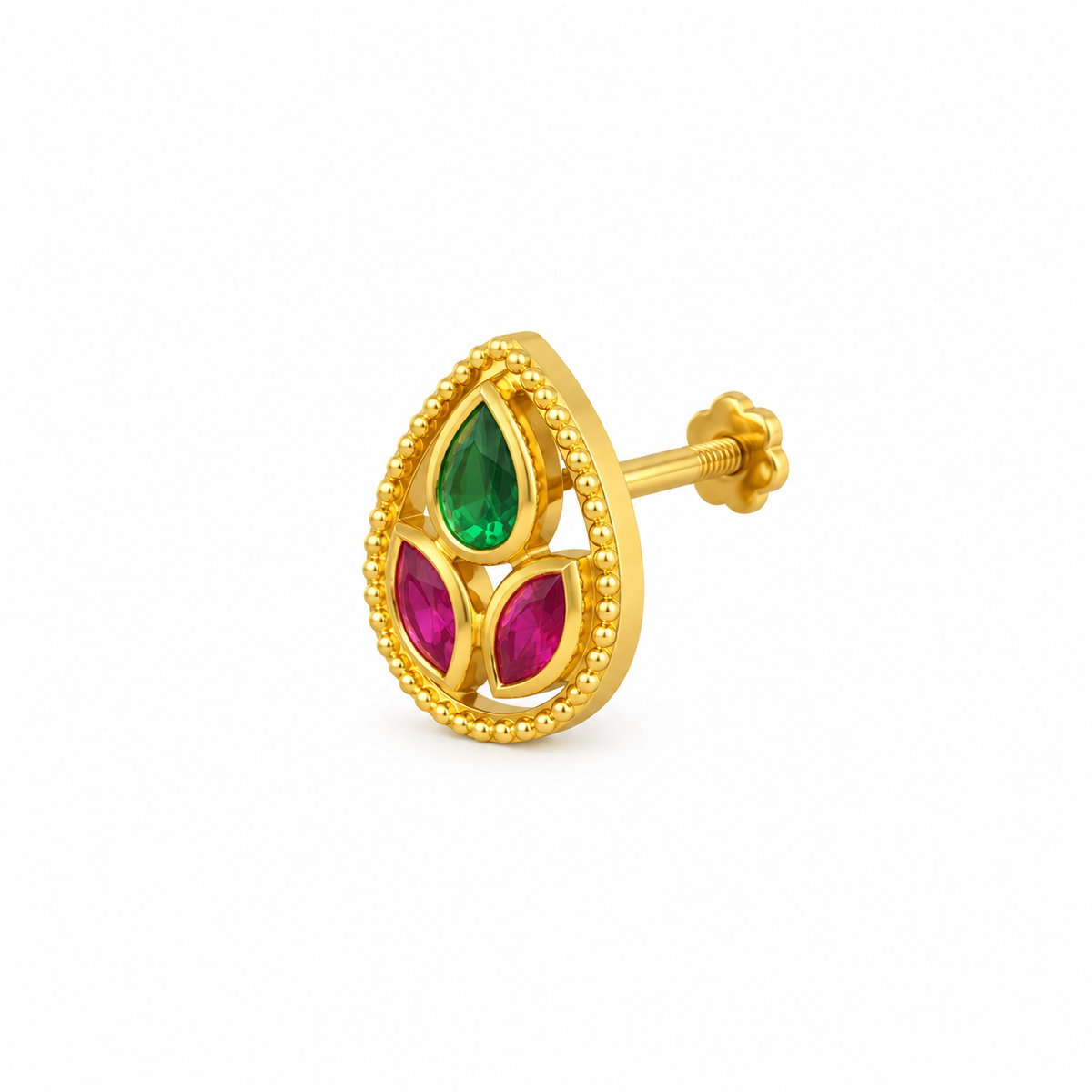 Teardrop Golden Silver Earrings