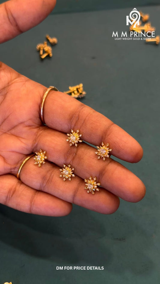 Gold Plated Nosepin White Sparkle