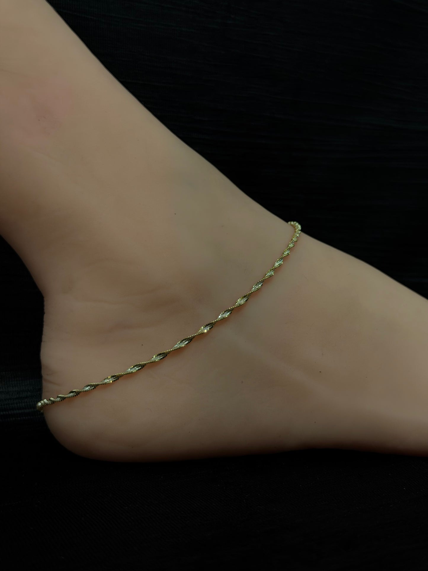 Floral Bliss Silver Anklet
