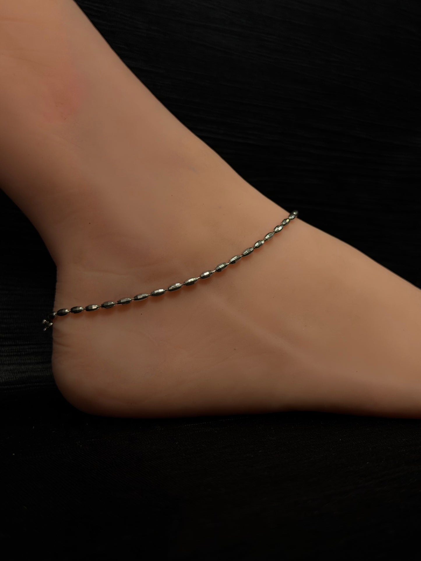 Moonlit Charm Sterling Silver Anklet