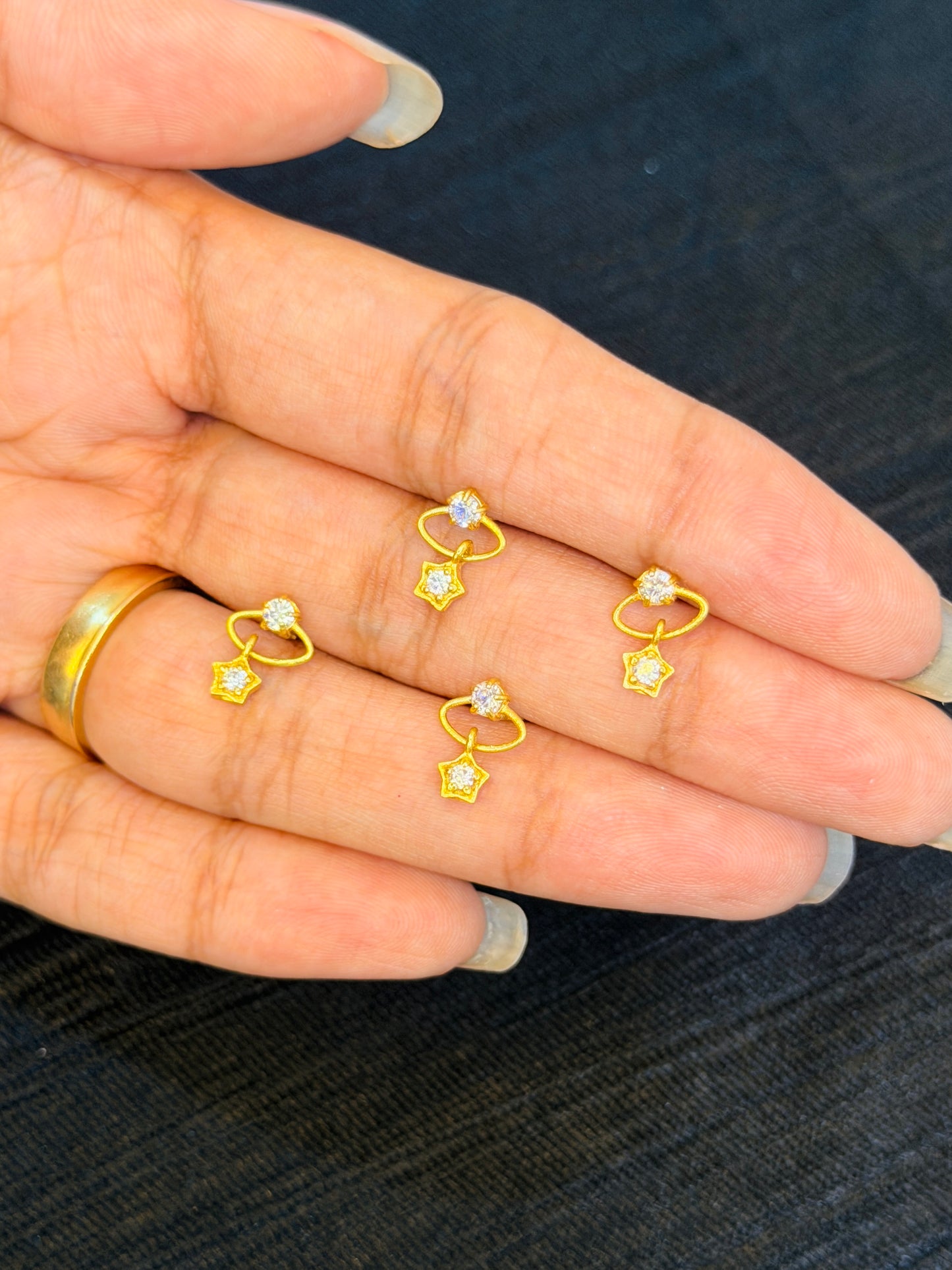 Celestial Star Gold-Plated 92.5 Sterling Silver Nose Pin