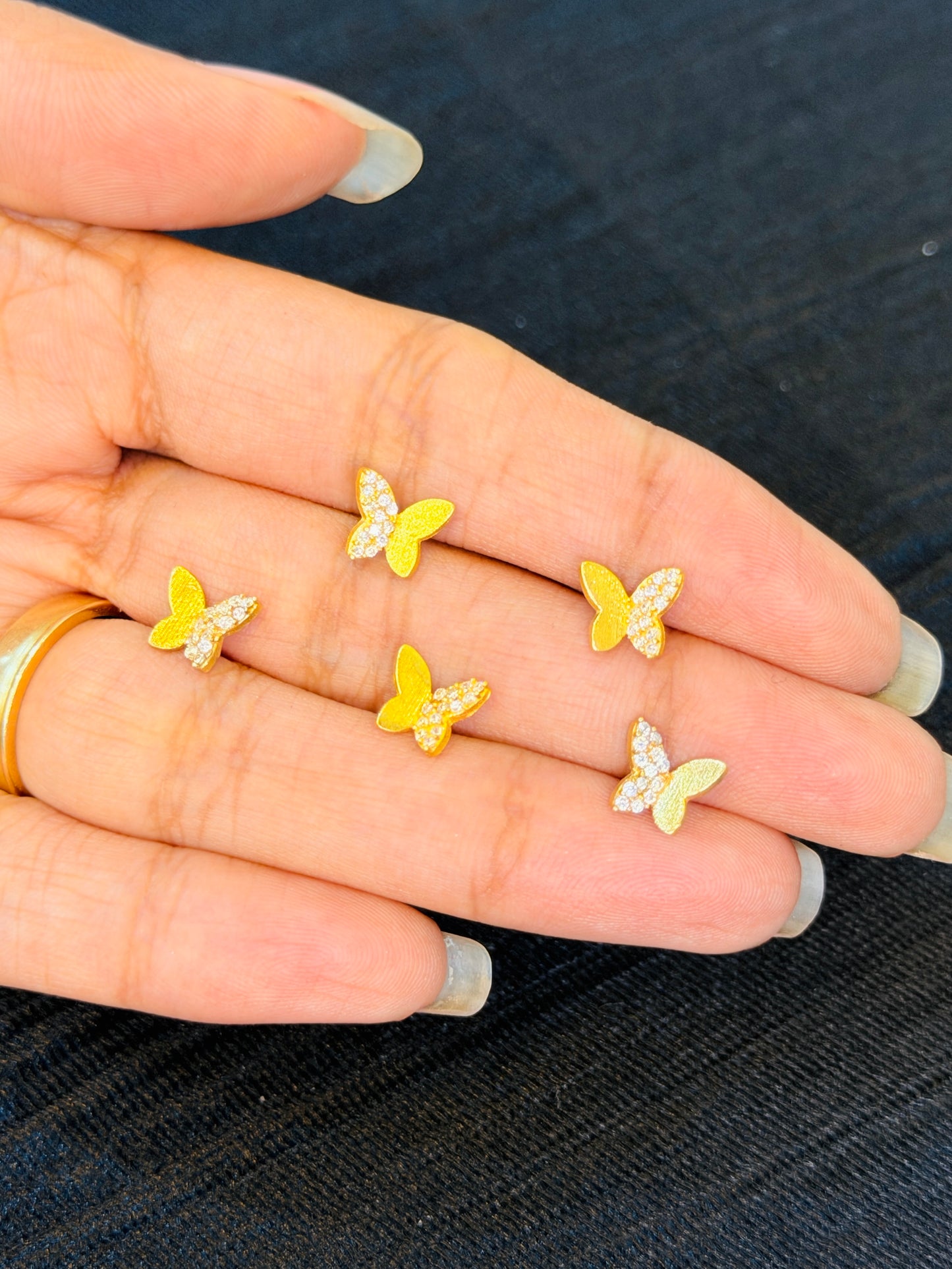Gold-Plated 92.5 Sterling Silver Butterfly Nose Pin