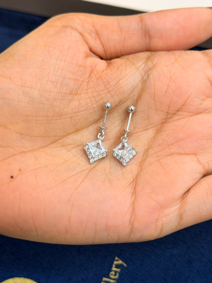 Celeste Princess Cut Sterling Silver Bugadi