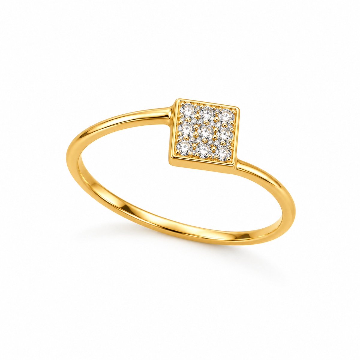 Diamond Square Cluster Ring
