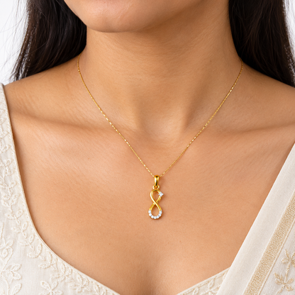9K Gold Infinity Pendant