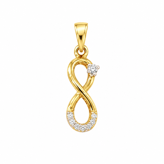 9K Gold Infinity Pendant
