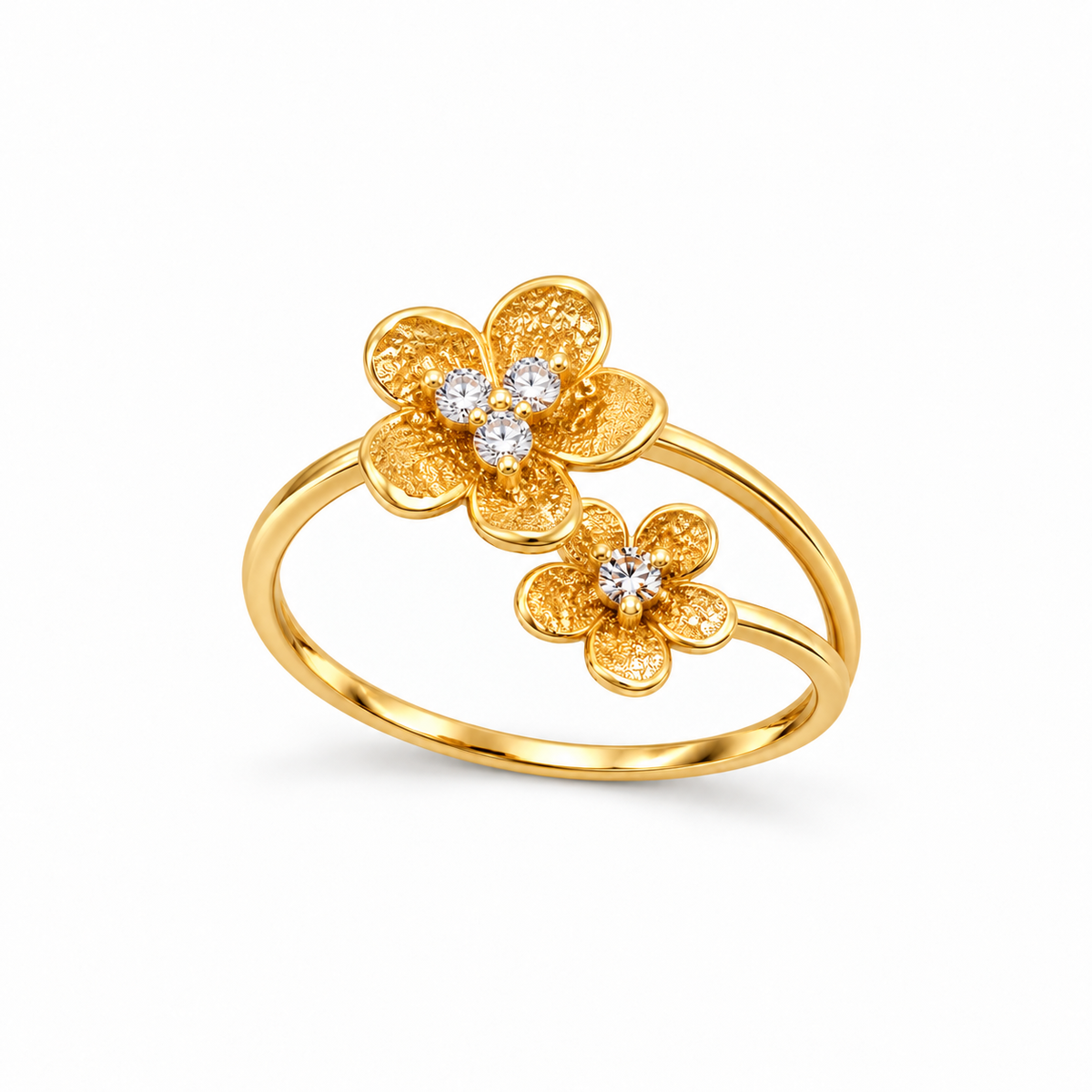 Diamond Seven Stone Floral Ring