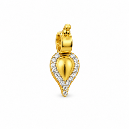 9K Gold Sparkling Stone Thali Pendant