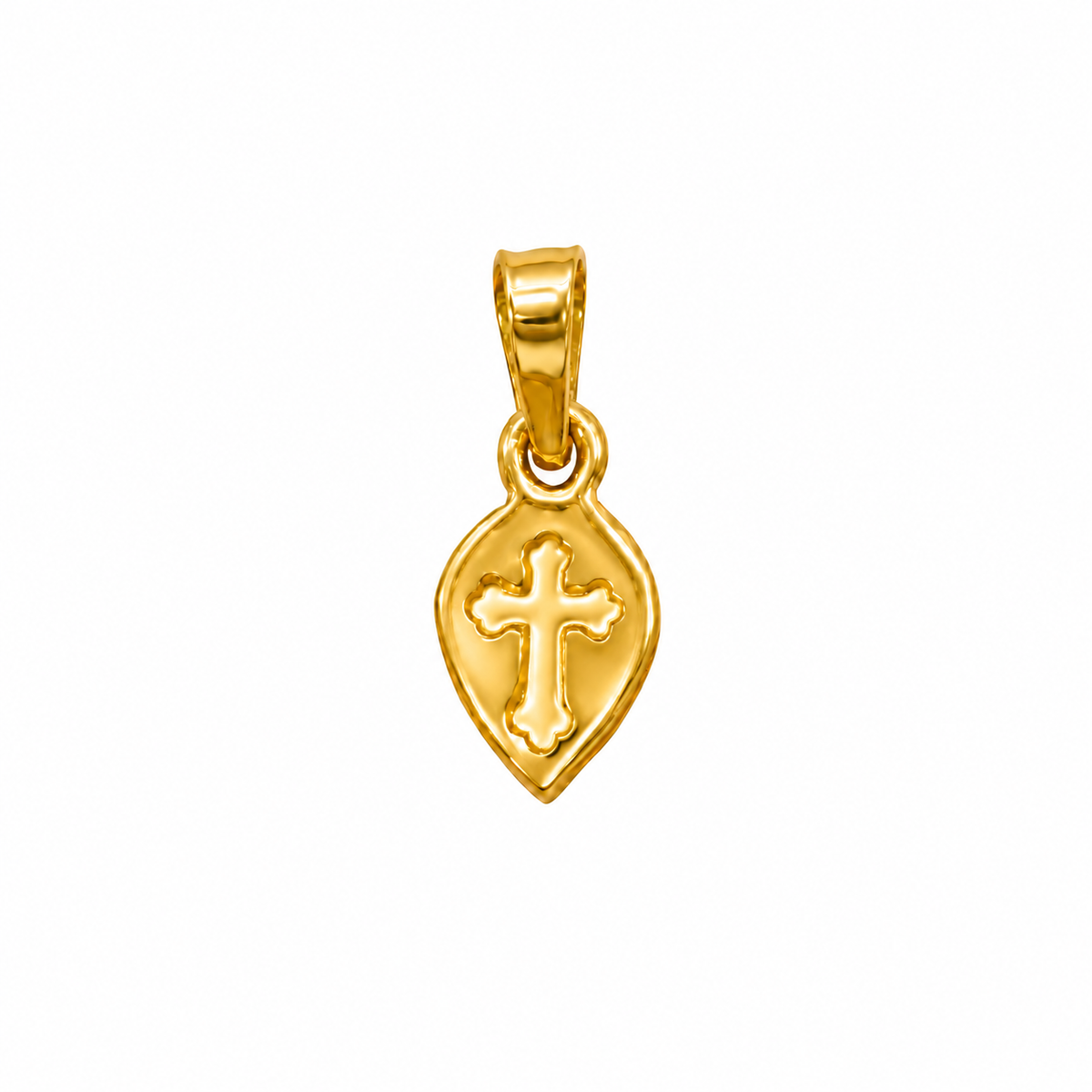 9K Gold Classic Cross Thali Pendant