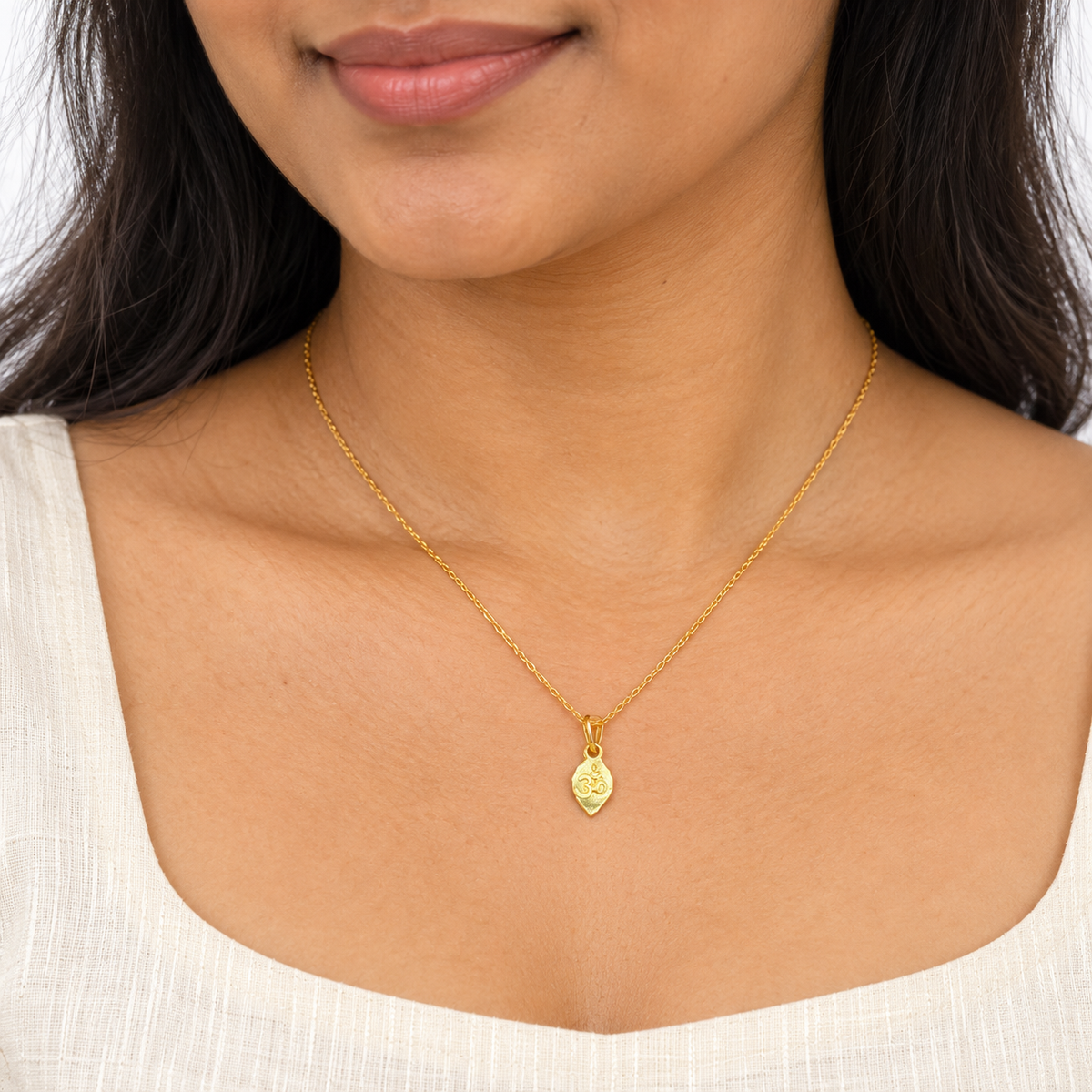 9K Gold Traditional Om Thali Pendant