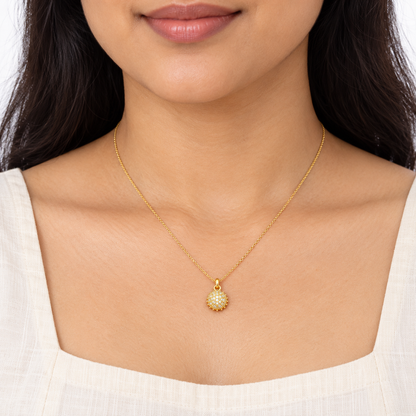 9K Gold Sparkling Dome Pendant