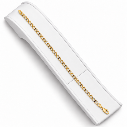 18K Golden Classic Link Chain Bracelet 2.570Gram