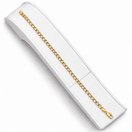 18K Golden Classic Link Chain Bracelet 2.570Gram