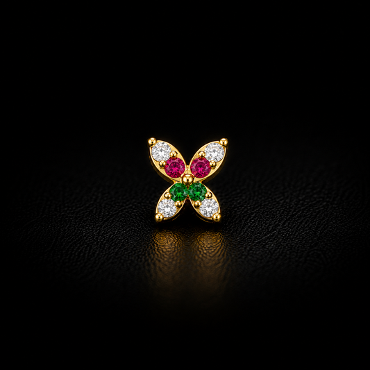 Butterfly golden nosepin