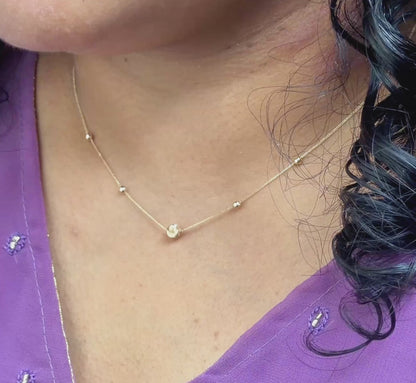 18K Gold Centre Ball Chain – 18 Inch