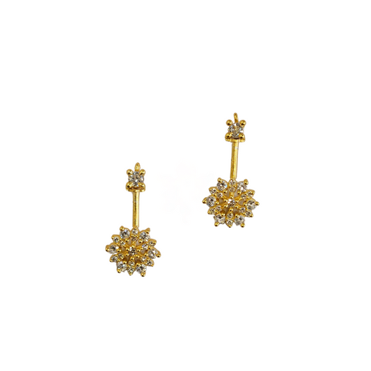 Luxury 925 Silver Bugadi Earrings – Timeless South Indian Design